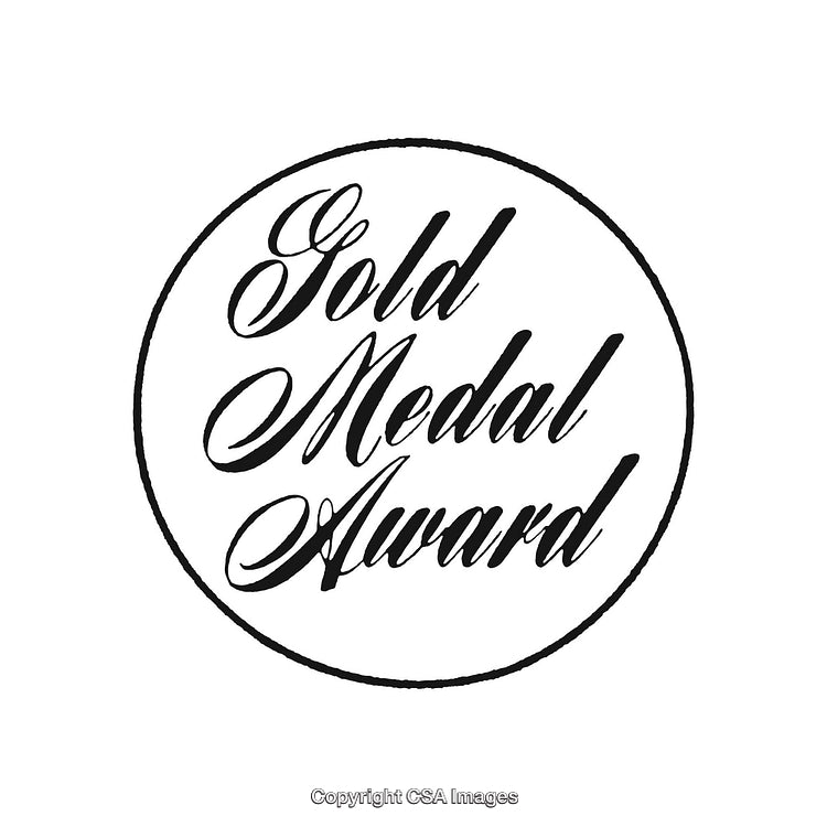 Elegant Black and White Gold Medal Award Certificate Seal Design