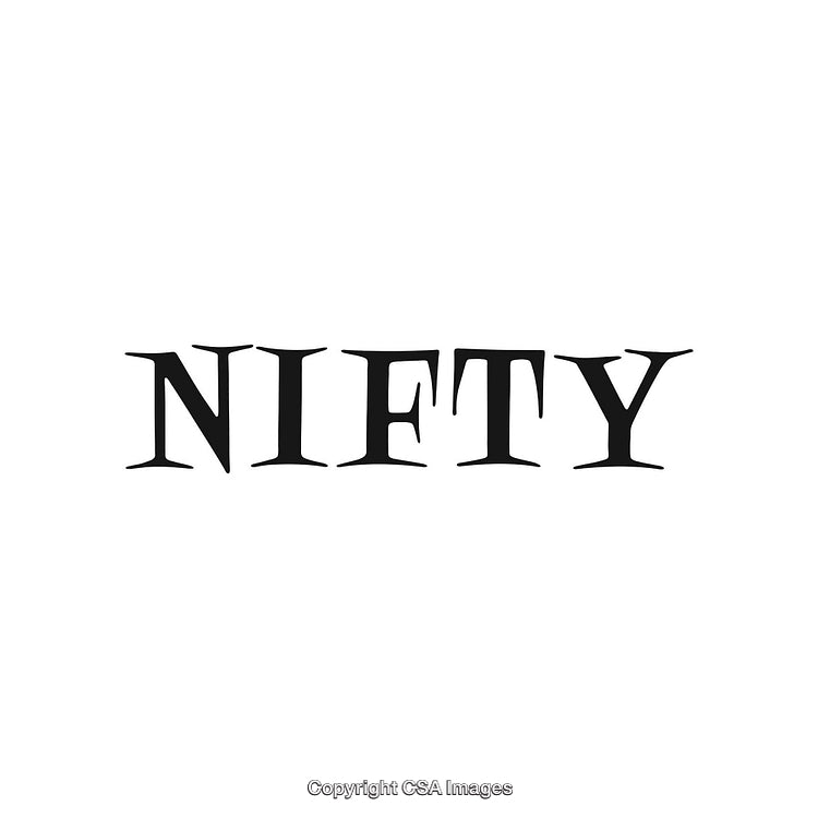 Stylized Text Illustration Featuring the Word Nifty in Bold Black Font