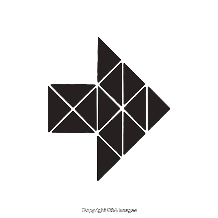 Black and White Geometric Arrow Design for Concepts and decoration