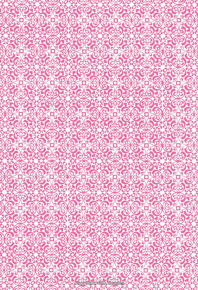 Pink Ornate Swirling Decorative Pattern Background With a Retro Style