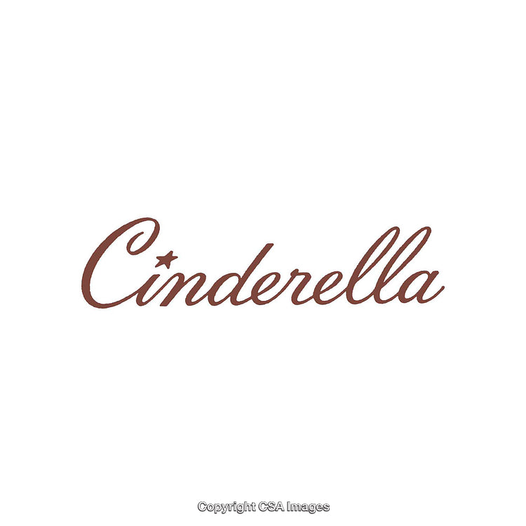 Elegant Typography Featuring the Word Cinderella in Stylized Font Design