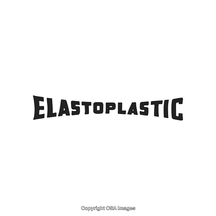 Elastoplastic Styled Text Logo with Curved Design in Bold Black Lettering