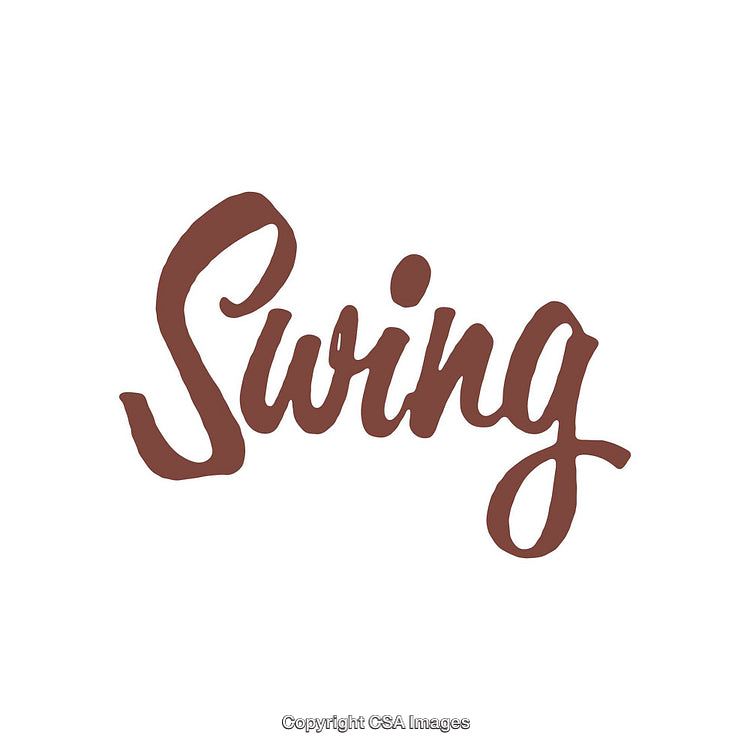 Retro Style Typography Spelling 'Swing' in Minimalist Brown Design