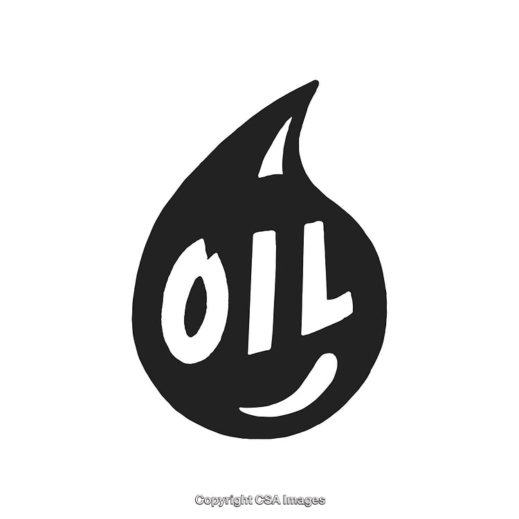 Abstract Oil Drop Logo with Bold Black and White Design