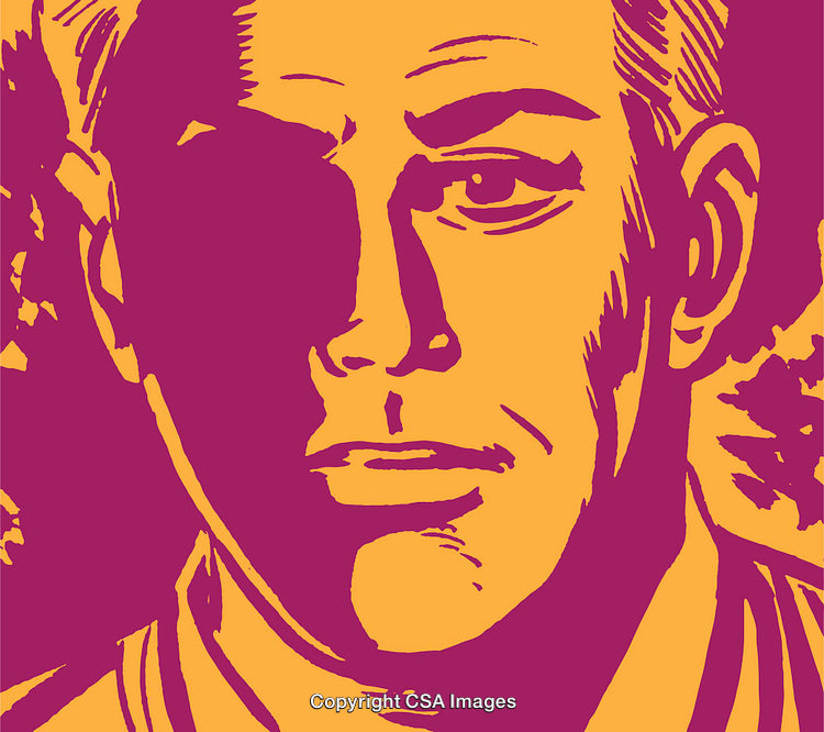 Pop Art Portrait Featuring Vibrant Contrasting Colors and Bold Expression