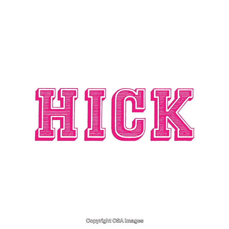Bright Pink Decorative Text Illustration on a Plain White Background