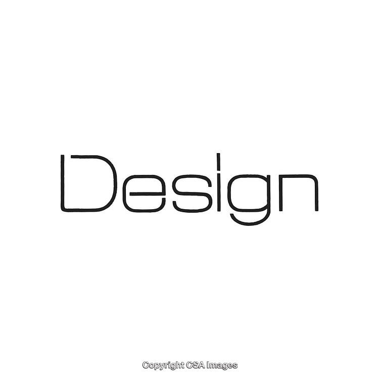 Word 'Design' in Modern Typography on a Minimalist Background