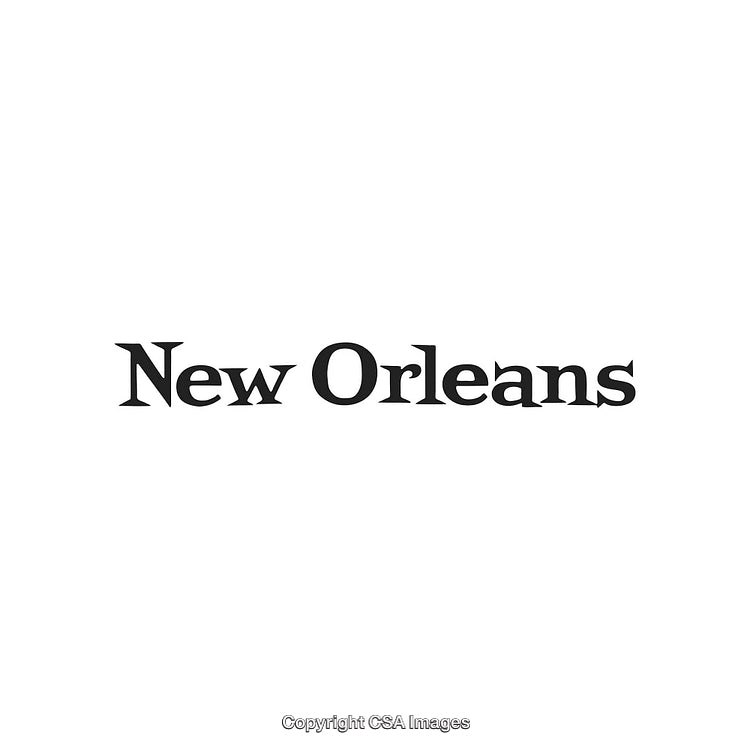 New Orleans Text Typography on White Minimalist Background