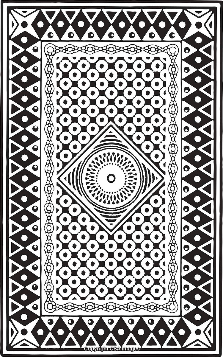 Intricate Black And White Pattern With Geometric and Symmetrical Design