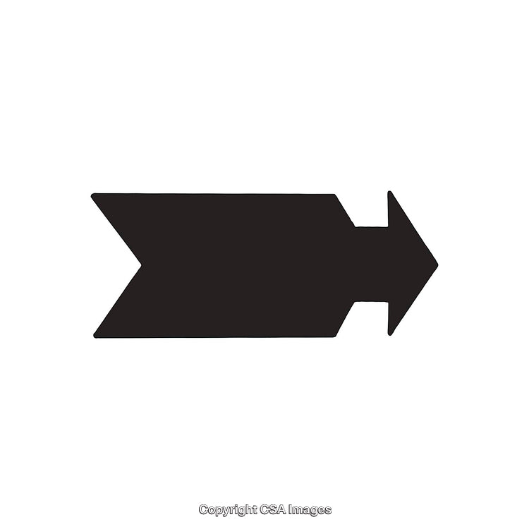 Black Arrow Silhouette Dingbat on a White Background