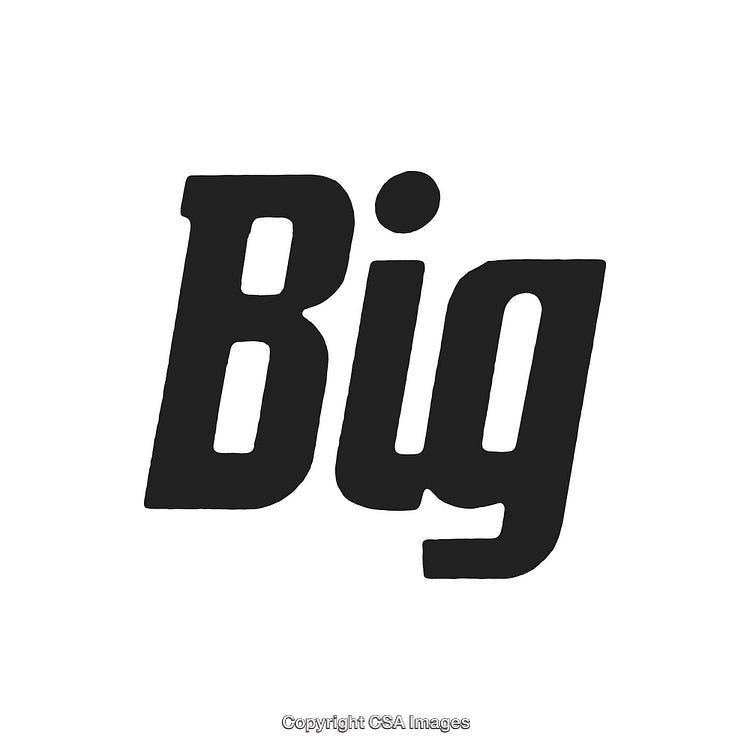 Bold Graphic Representation of the Word 'Big' in Black Font