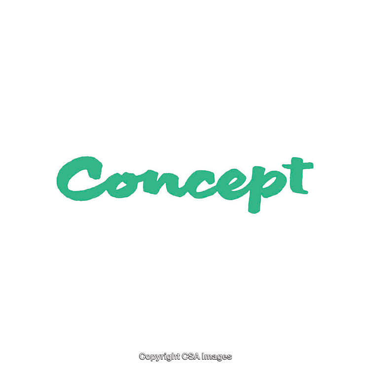 Modern Abstract Representation Featuring the Word 'Concept' in Green Text