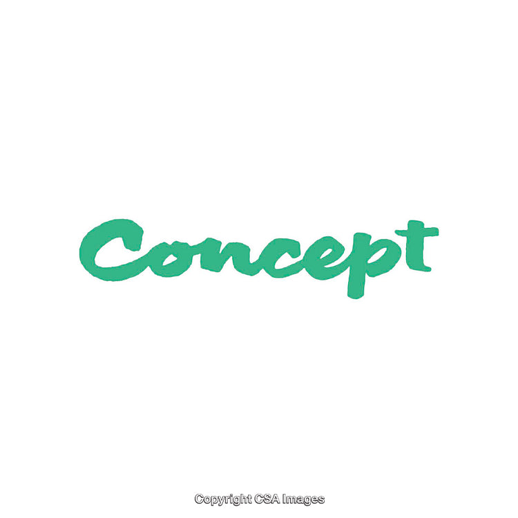 Modern Abstract Representation Featuring the Word 'Concept' in Green Text