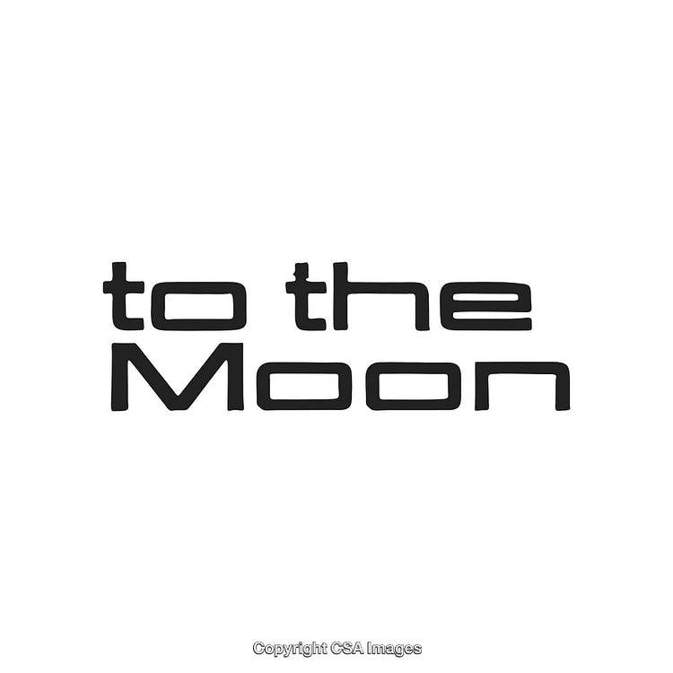 Typography Featuring 'To The Moon' in Stylish Modern Font