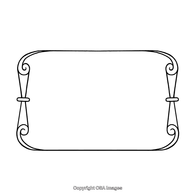 Elegant Black and White Border With Ornate Design Elements