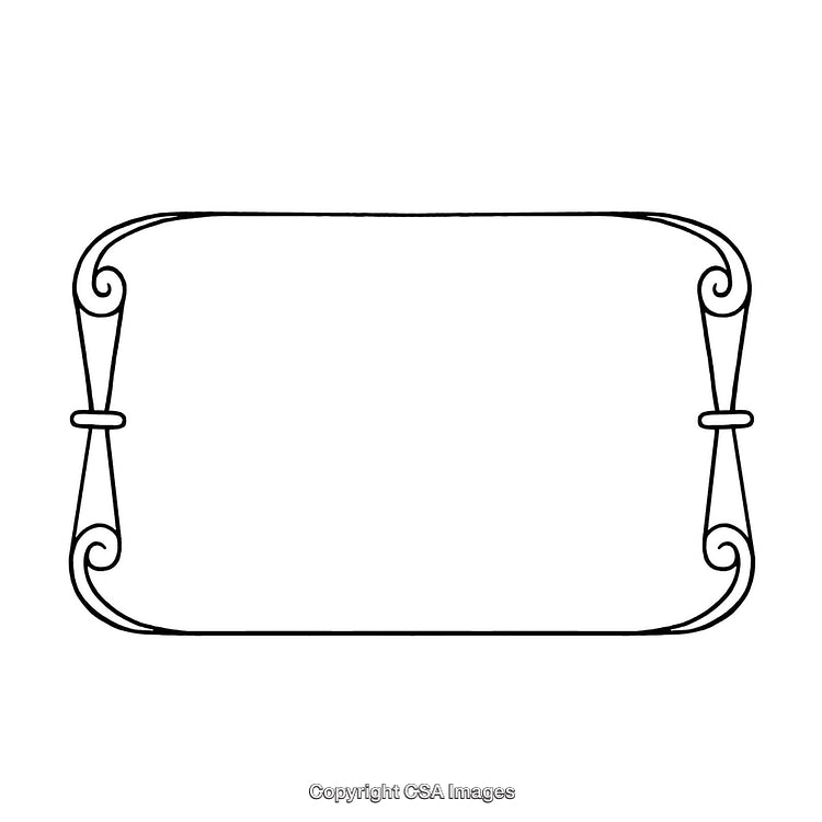 Elegant Black and White Border With Ornate Design Elements
