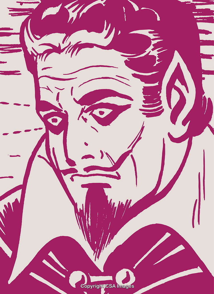 Artistic Illustration of a Male Character with Dramatic Expression