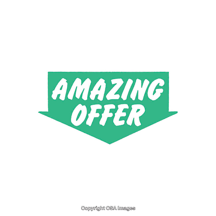 Bright Green Amazing Offer Badge with Bold White Text on a Solid Background