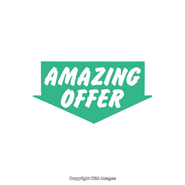 Bright Green Amazing Offer Badge with Bold White Text on a Solid Background