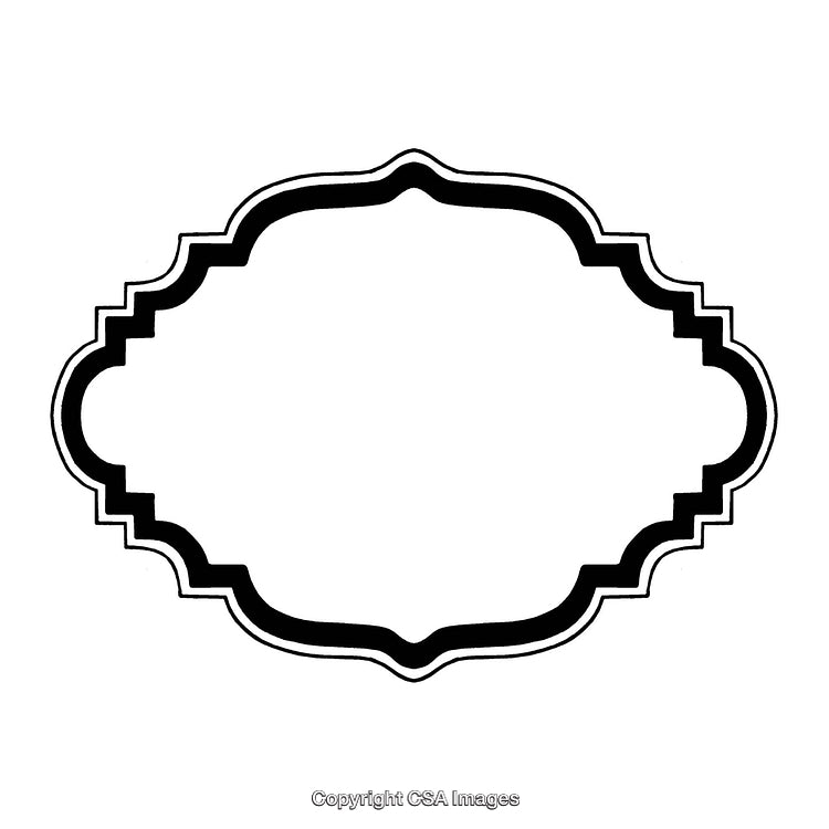 Elegant Black and White Ornamental Frame Border for Versatile Designs
