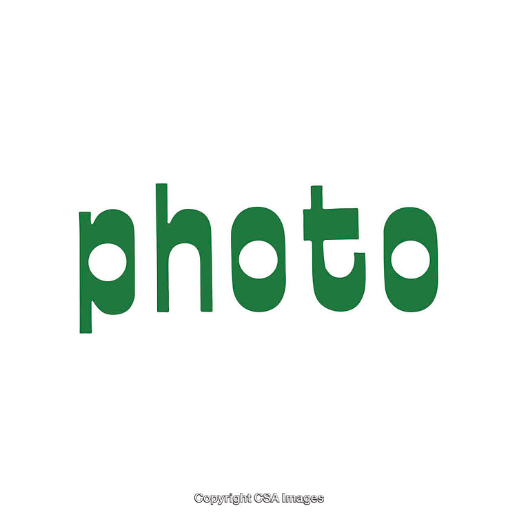 Green Typography With the Text 'Photo' on a White Background