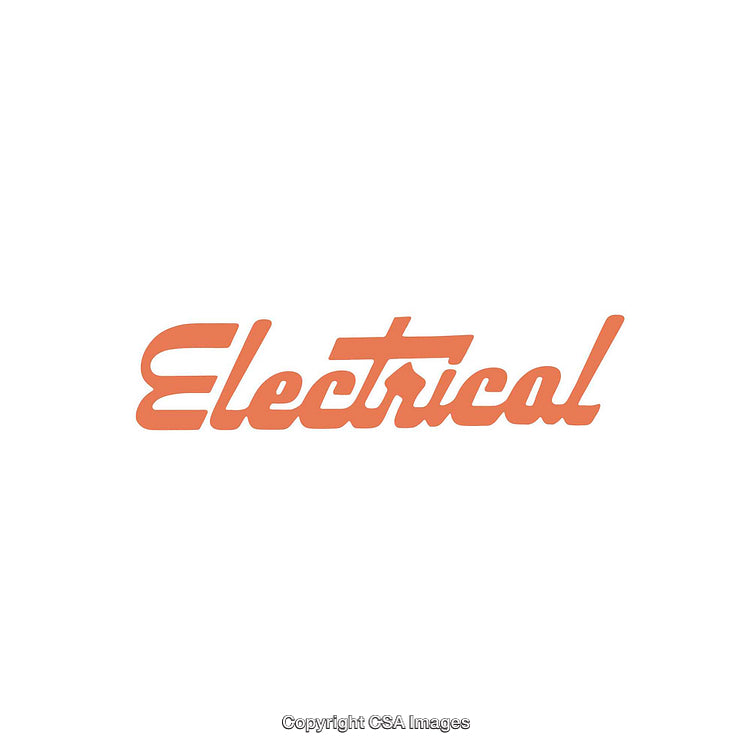 Stylized Orange 'Electrical' Word Art on a White Background