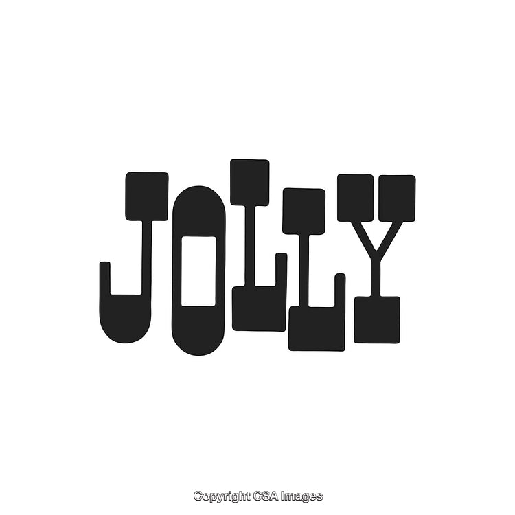 Jolly Word Art in a Playful and Retro Typography Style