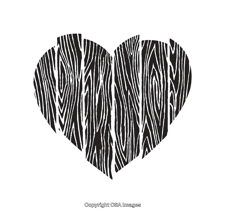 Heart Illustration with Intricate Black and White Line Art Design