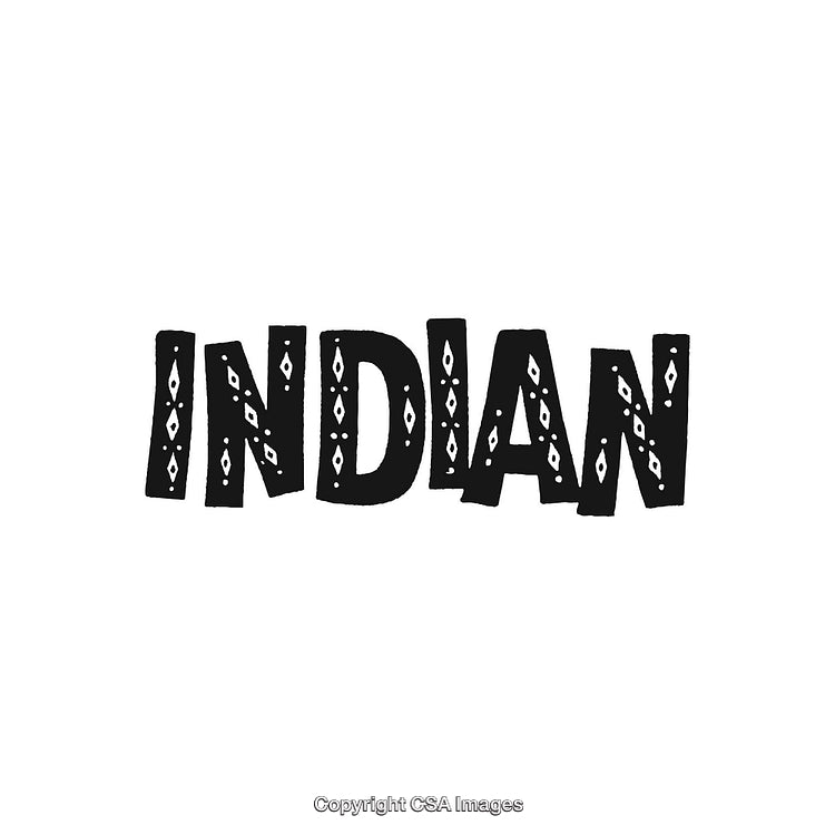Black Text Illustration Representing Indian Culture And Traditional Design