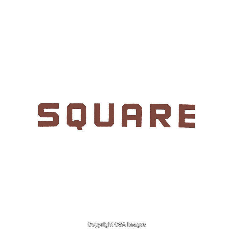 Minimalistic Typographic Image Featuring the Word Square in Bold Letters