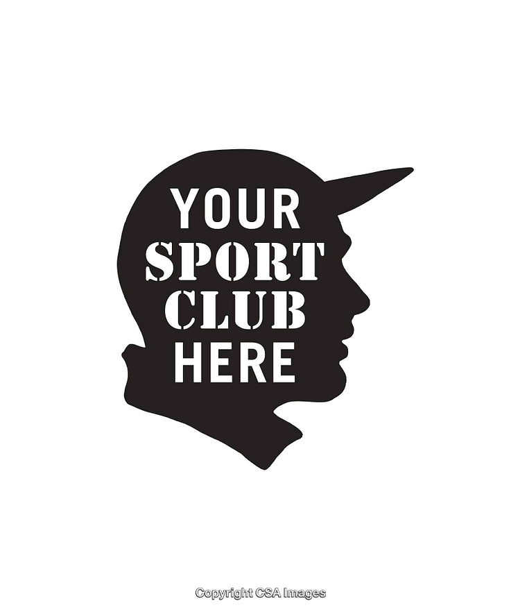 Customizable Black and White Sports Club Silhouette Logo Design