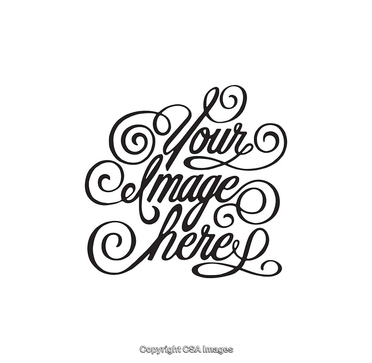 Elegant Black And White Typography with Swirling Design Elements
