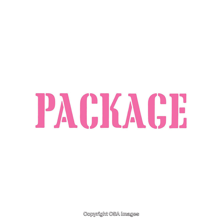 Pink Text Design Featuring the Word Package in Bold Typography