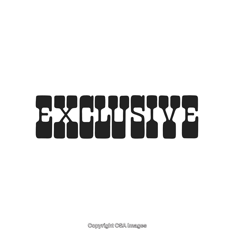 Bold Typography Displaying the Word 'Exclusive' in a Decorative Font Style
