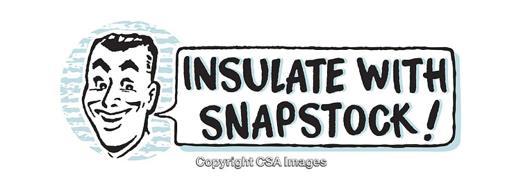 Vintage Illustrated Ad Promoting Effective Insulation with Bold Comic Style Text
