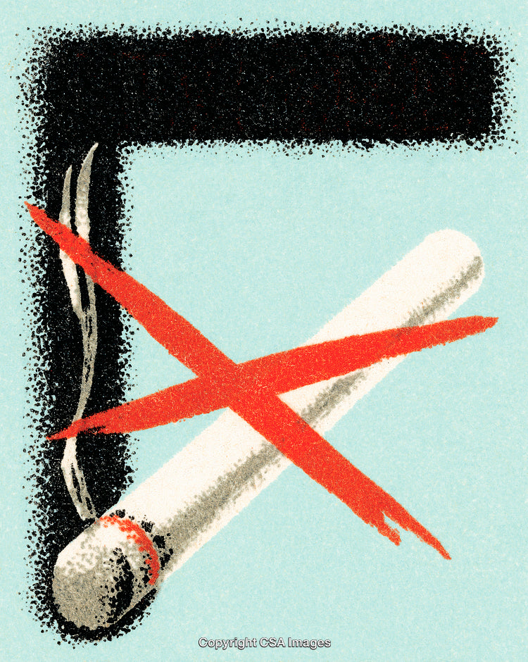 No Smoking Sign Illustration Symbolizing Health Awareness and Prohibition
