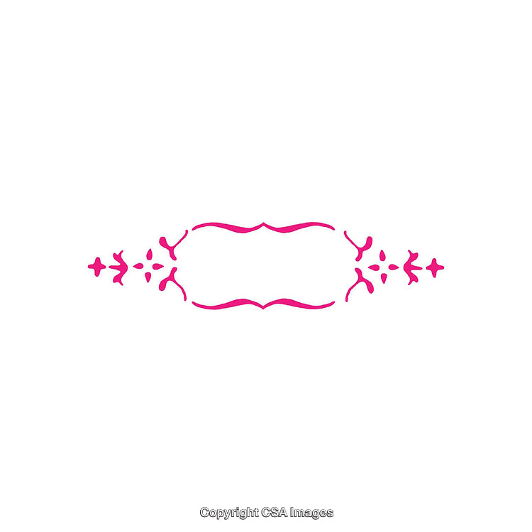 Elegant Pink Ornamental Divider Design on White Background