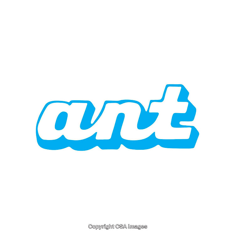 Blue Stylized Text Design Showing the Word 'Ant' with Bold Appearance