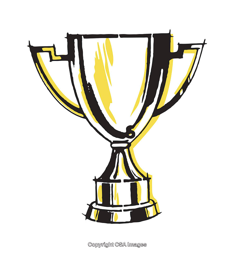 Hand-Drawn Illustration of a Trophy Symbolizing Success and Achievement
