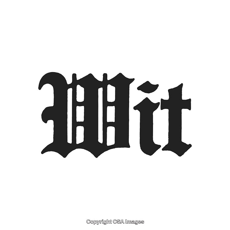 Vintage Styled Typography Design Featuring Black Text on White Background