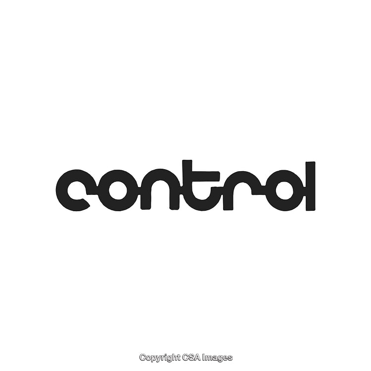 Minimalistic Typography Showing the Word Control in a Modern Design