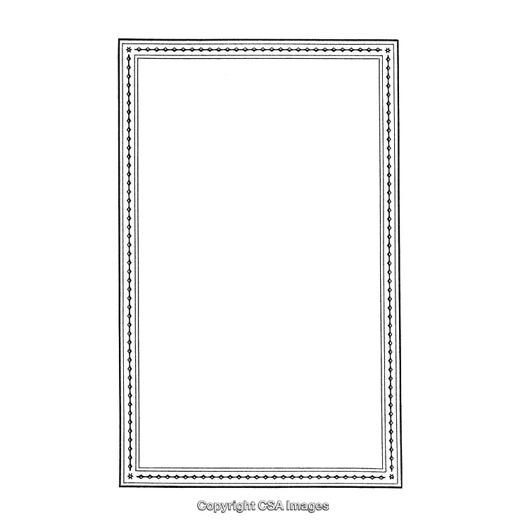 Black And White Decorative Border with Simple Geometric Patterns