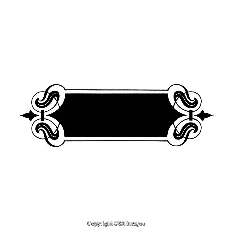 Elegant Decorative Black and White Border Design with Classic Elements