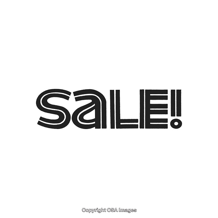 Bold Black and White Typography Sale Banner with Emphasis on Discounts