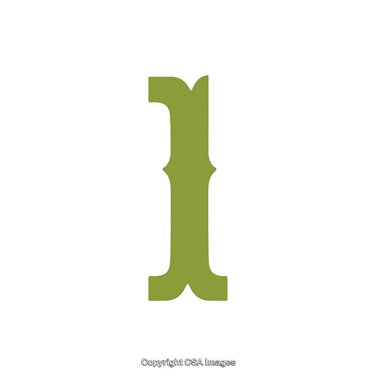 Green Number One Against a Clean White Background