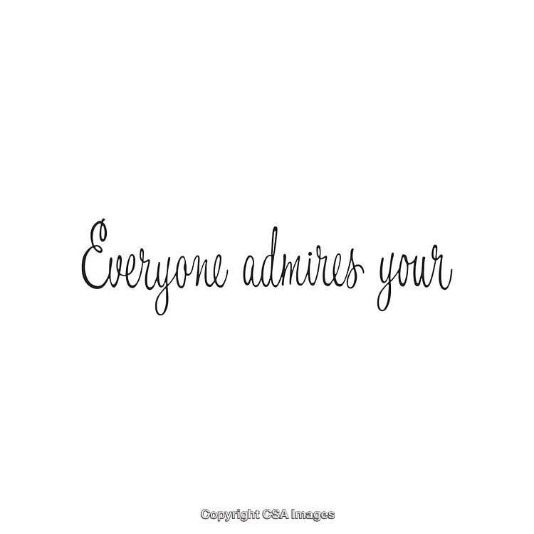 Elegant Calligraphy Inscription Expressing Admiration and Appreciation on Minimalist Background