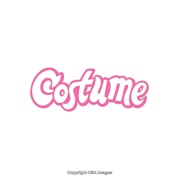 Pink Typography Design Spellbinding the Word Costume in Bold Letters