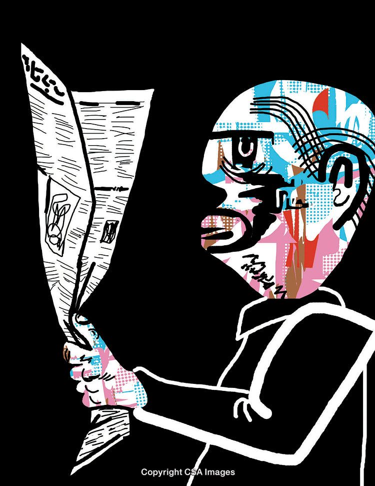 Man Reading Newspaper