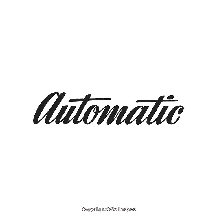 Stylish Script Typography Featuring the Word "Automatic" in Black Font