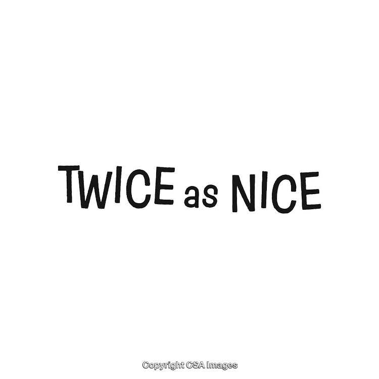 Stylish Typography Design Featuring 'Twice As Nice' Inspirational Phrase
